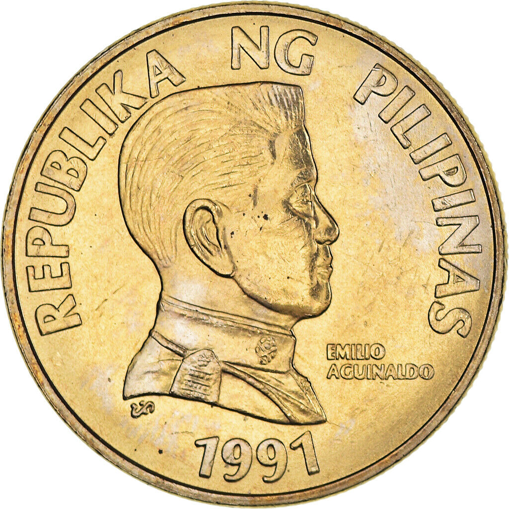 [#367813] Coin, Philippines, 5 Piso, 1991, Manila, Ms, Nickel-brass, Km:259