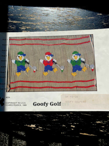 Giddy Golfers Smocking Plate By Chris Pearce/Fancy Stitches