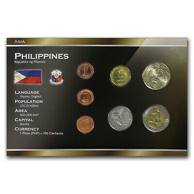 Philippines 1 Sentimo - 10 Piso 7-coin Set Bu - Sku#180436