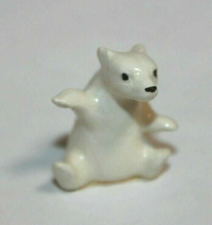 Vintage Mini White Baby Polar Bear Figurine