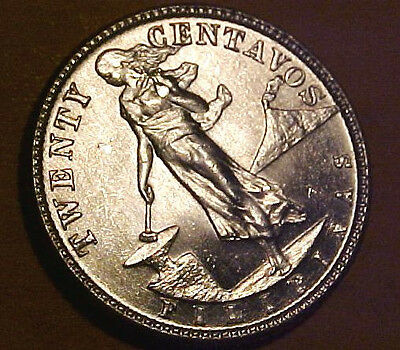 1945-d Philippines 20 Cent Minted In The U.s. ~gem Uncirculated  ☆make An Offer☆