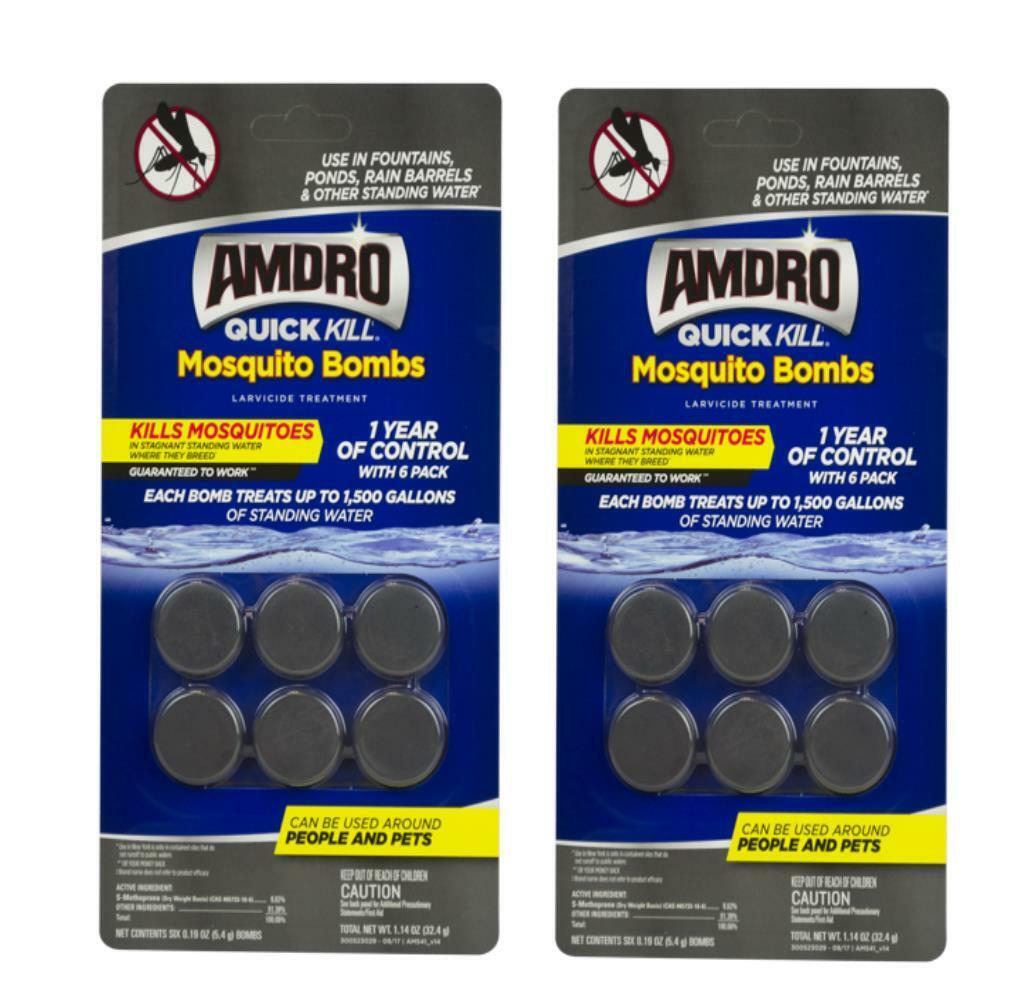 Amdro Quick Kill Ready To Use Tablet Mosquito Bombs Lot 2