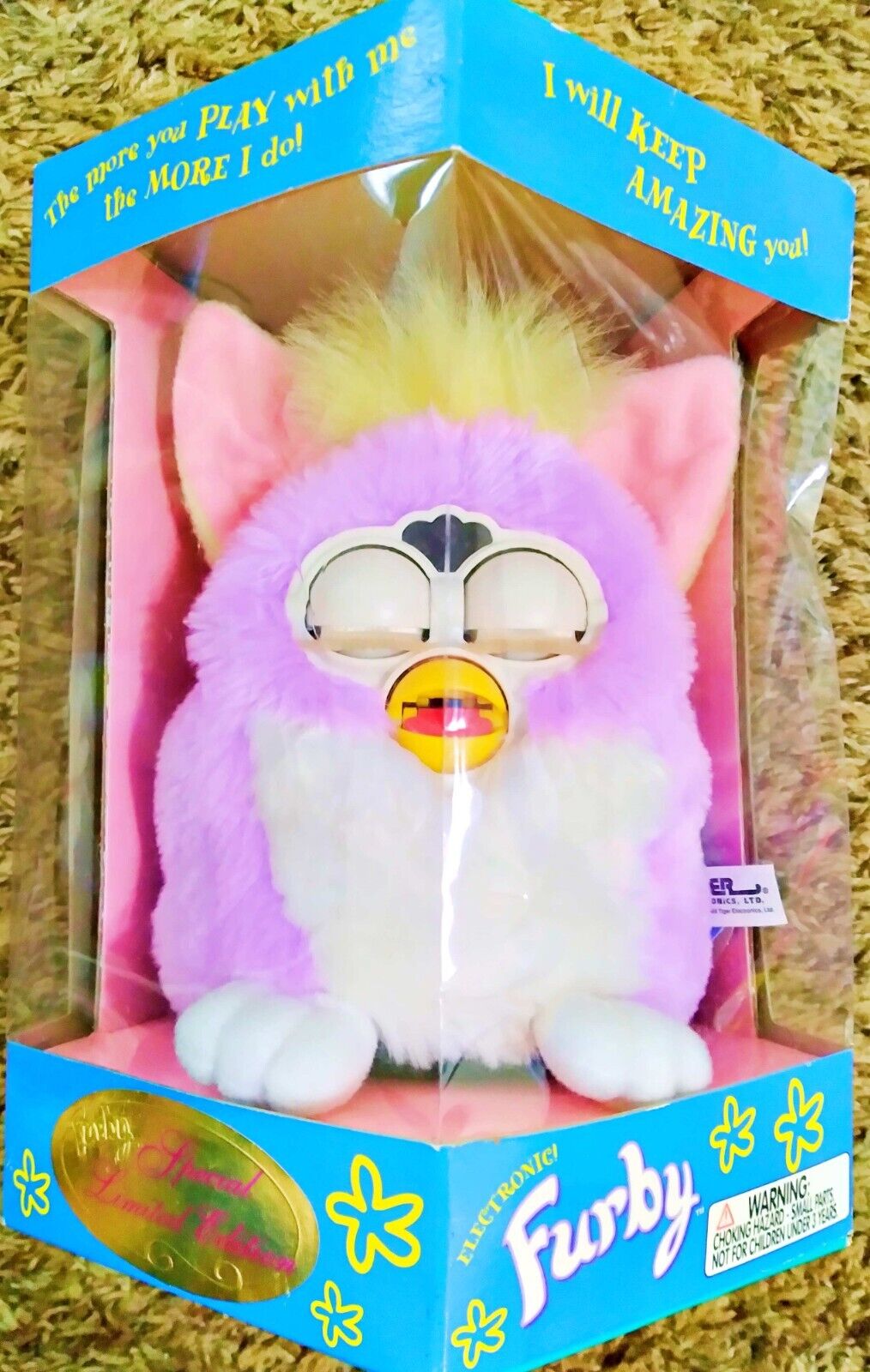 Furby Purple White - In Box - 1998 Special Edition Sealed Model 70-884