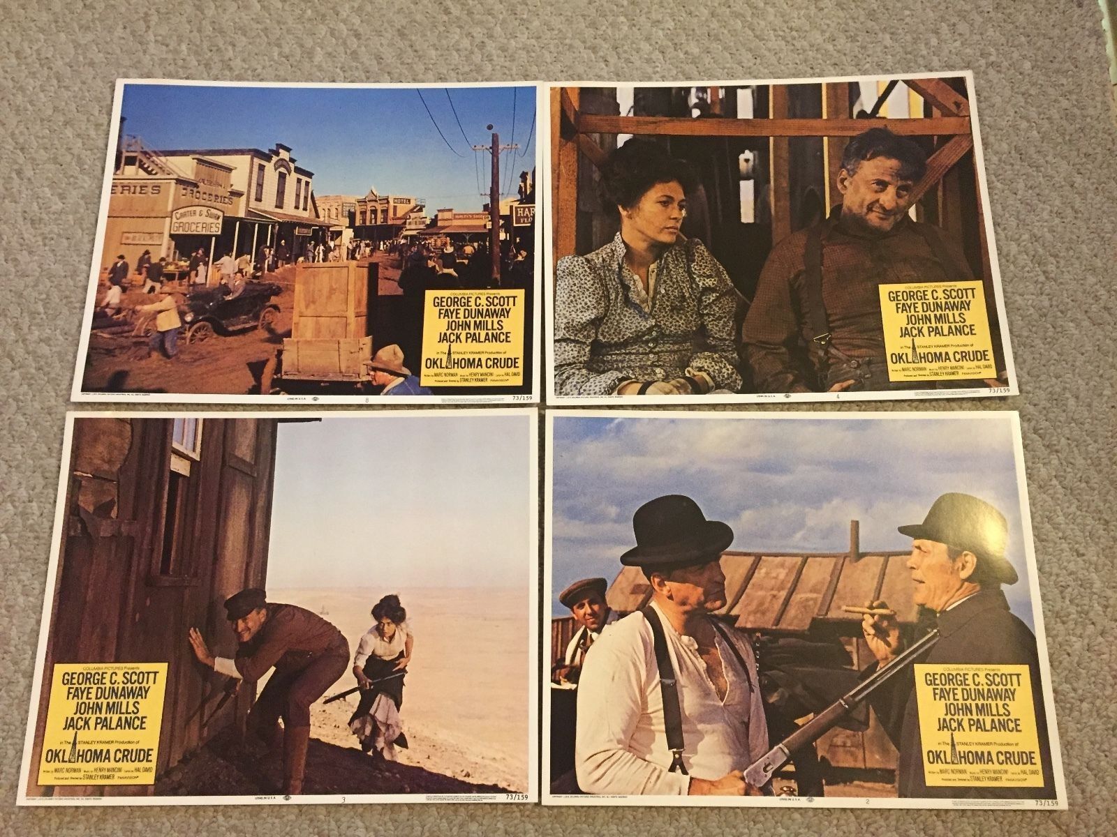 1973 Lot 4 Oklahoma Crude Movie Press Photo Lobby Cards 11x14 George C Scott