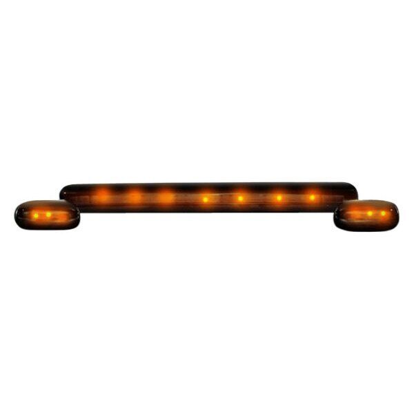 Recon Truck Accessories REC264156BK Roof Lights Smoke Lens Black Bases Amber LED