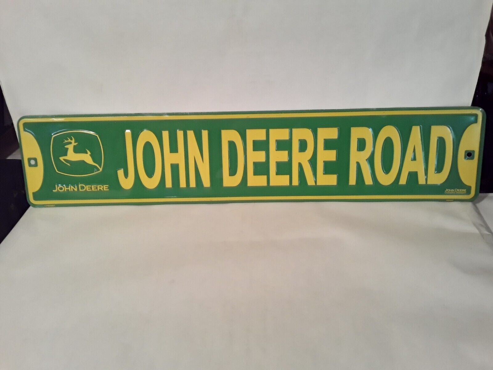 John Deere Metal Sign “John Deere Road” 24”x 5”
