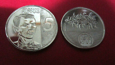 2017 Philippines 5 Piso New Coin Andres Bonifacio Uncirculated New