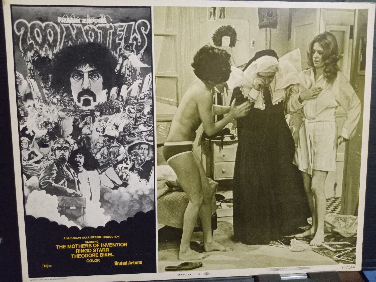 Lobby Card 1971 200 Motels Frank Zappa Tour Mockumentary Keith Moon Is A Nun