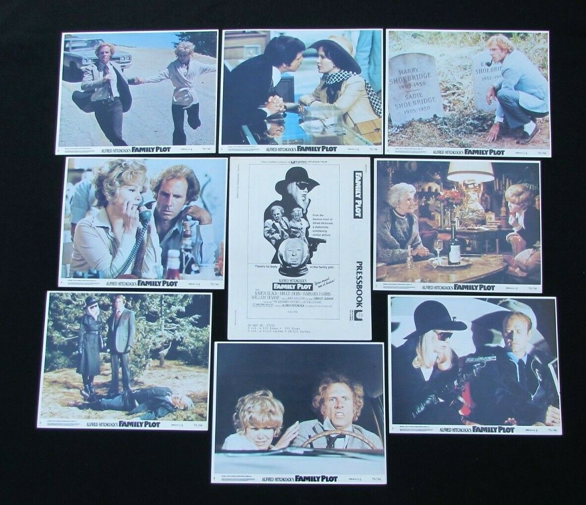 Lot 1976 Hitchcock's *FAMILY PLOT Pressbook + 8x10 Lobby Card/LC/Color Photo SET