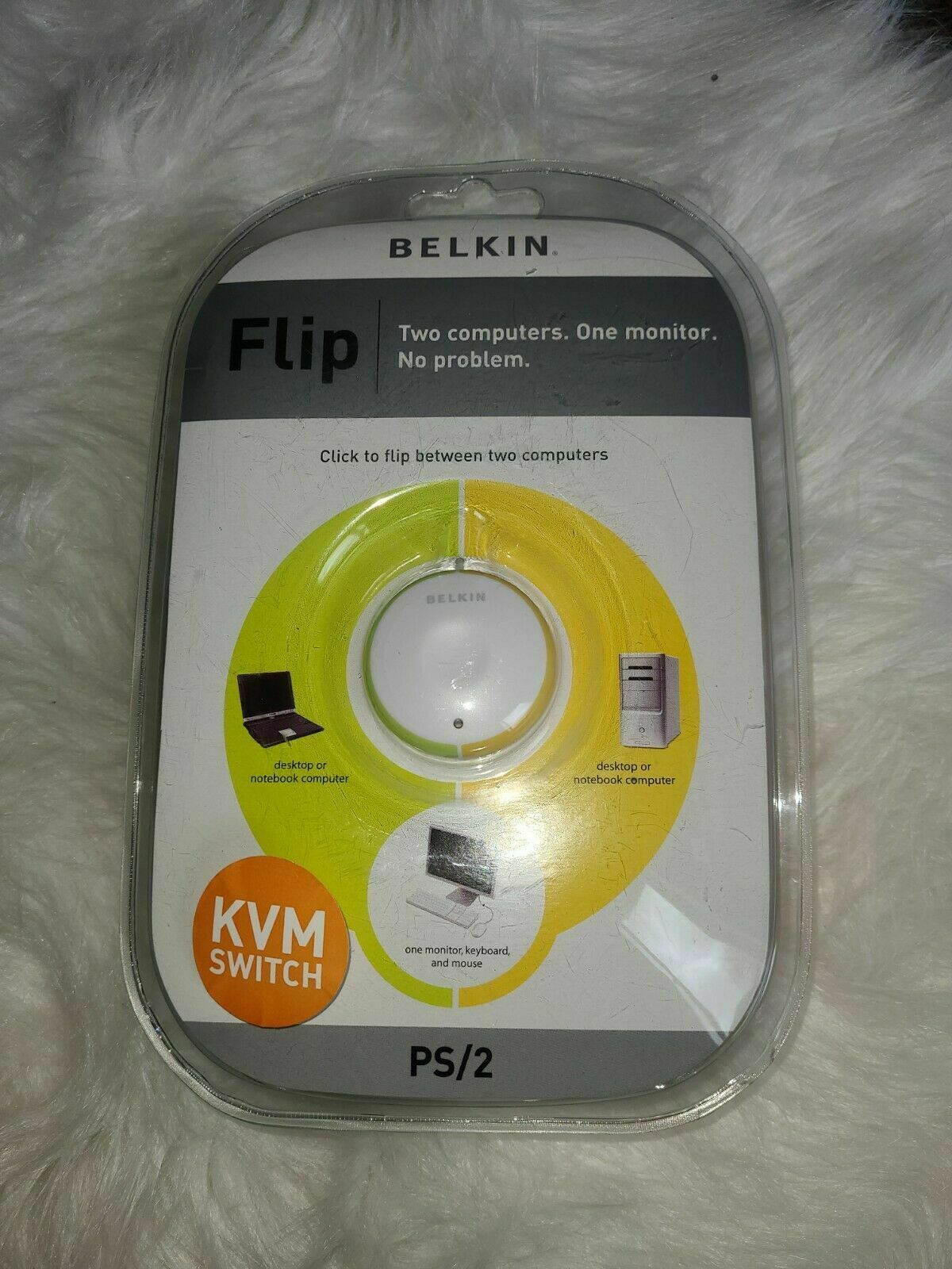 Belkin Flip Ps/2- Vga- Kvm Switch With Audio Brand New!