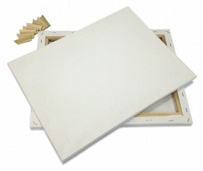Lot Of 2 Artist Canvas 16x20" Framed Pre-stretched Blank Cotton Double Gesso