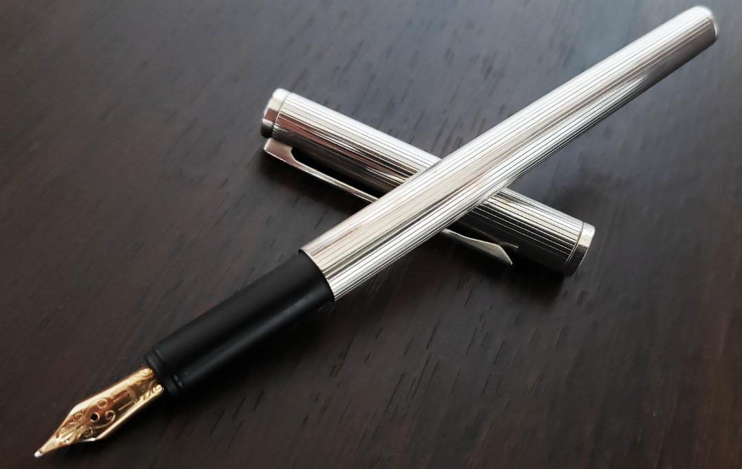 Dunhill Fountain Pen Gemline Silver Plated