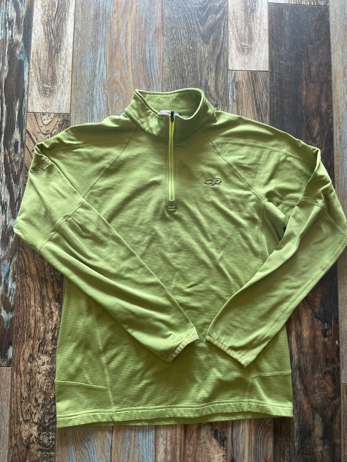 Outdoor Research Men's Small Radiant LT Zipper pullover fleece Light Green EUC
