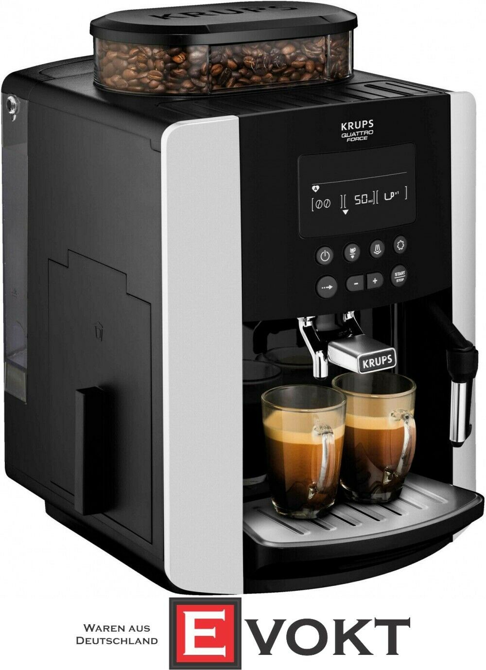 Krups Ea8178 Arabica Display Quattro Force Fully Automatic Coffee Machine 1.8 L