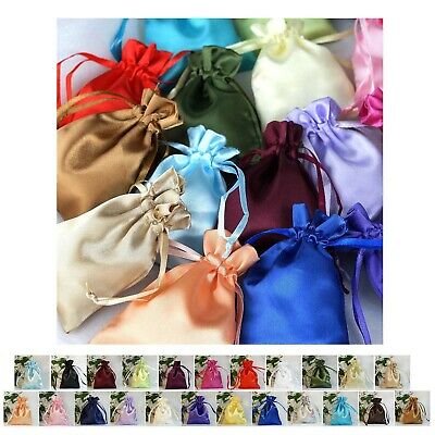 60PCS  Satin Gift Bag Drawstring Pouch Wedding Favors Jewelry Gift Bags - 3