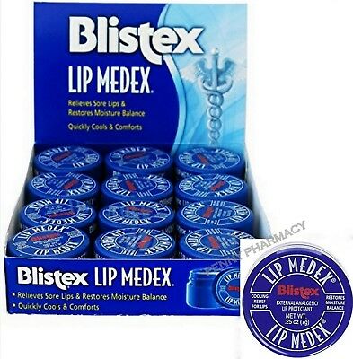 Blistex Lip Medex 0.25oz Tubs Lot  ( 12 Pack W. Display Box ) Pharmacy Fresh