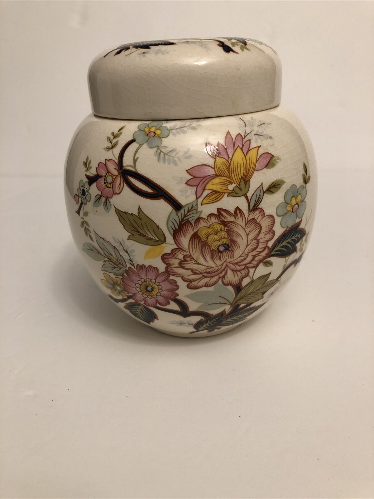 Vintage Sadler England  Ginger Jar/floral Pattern Made In Staffordshire England