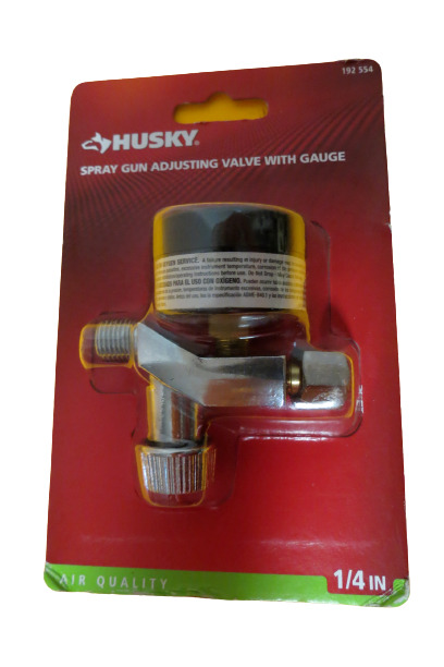 Husky Spray Gun Adjusting Valve With Gauge 1/4" 192 554 New In Package