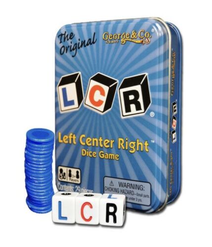 The Original Lcr® Left Center Right™ Blue Tin Dice Game