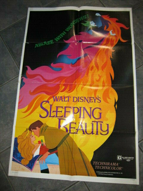 Sleeping Beauty 1970 Re Release Poster  Walt Disney Cartoon