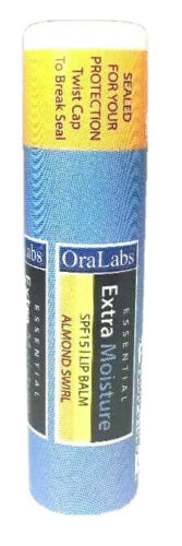 SPF 15 Almond Swirl Ora Labs Essential Extra Moisture Lip Balm 6 Pack bb 10-18