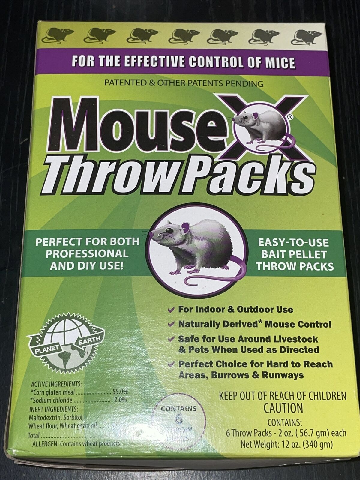 Ecoclear Products Mouse X Throw Packs Naturally Derived Pet Safe 6 Pk Pellets
