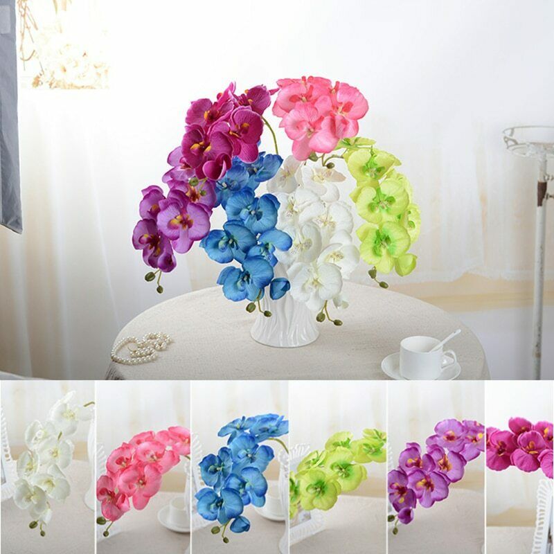 1pcs Artificial Silk Orchid Butterfly Moth Fake Flower Wedding Home Decoration