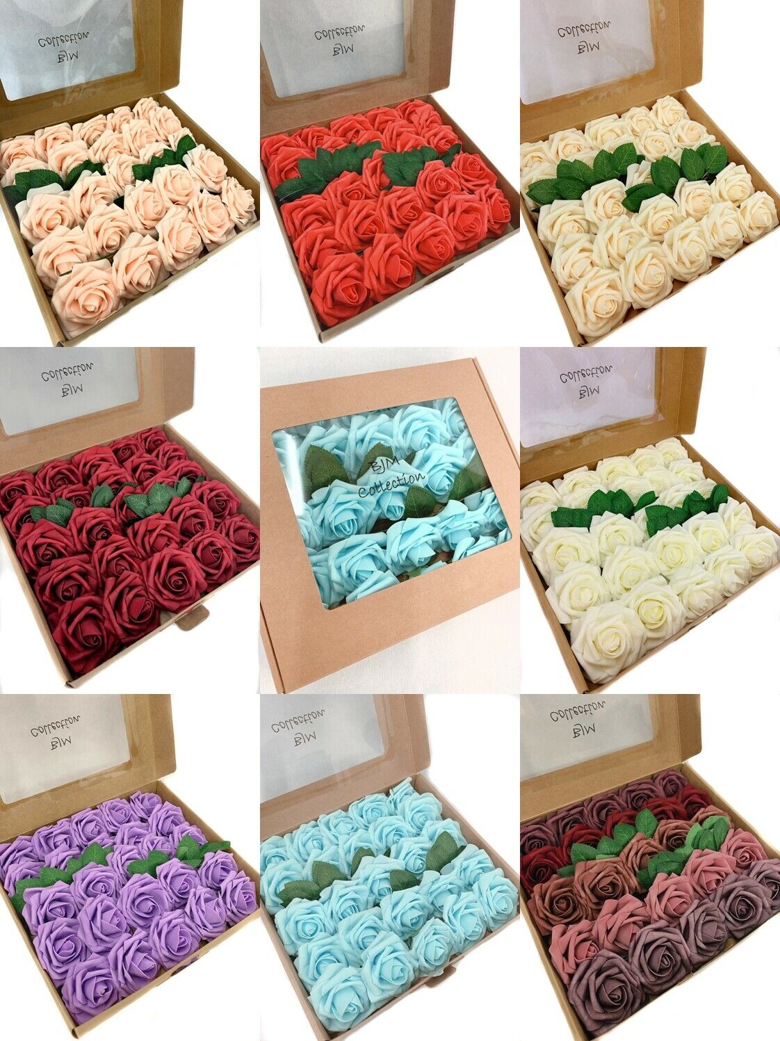 Ship From Usa Artificial Flowers 25pcs Fake Rose Latex Foam With Stem Wedding