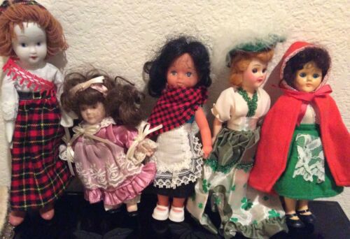 Vintage Doll Collection Out Of Estate Storage Red Riding Hood/irish/ Porcelain