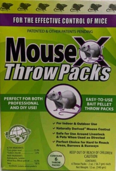 Ecoclear Products Mouse X Throw Packs Naturally Derived Pet Safe 6 Pk Pellets