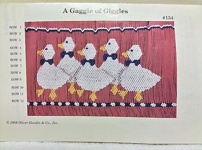 Oliver-goodin Smocking Plate # 134- A Gaggle Of Giggles
