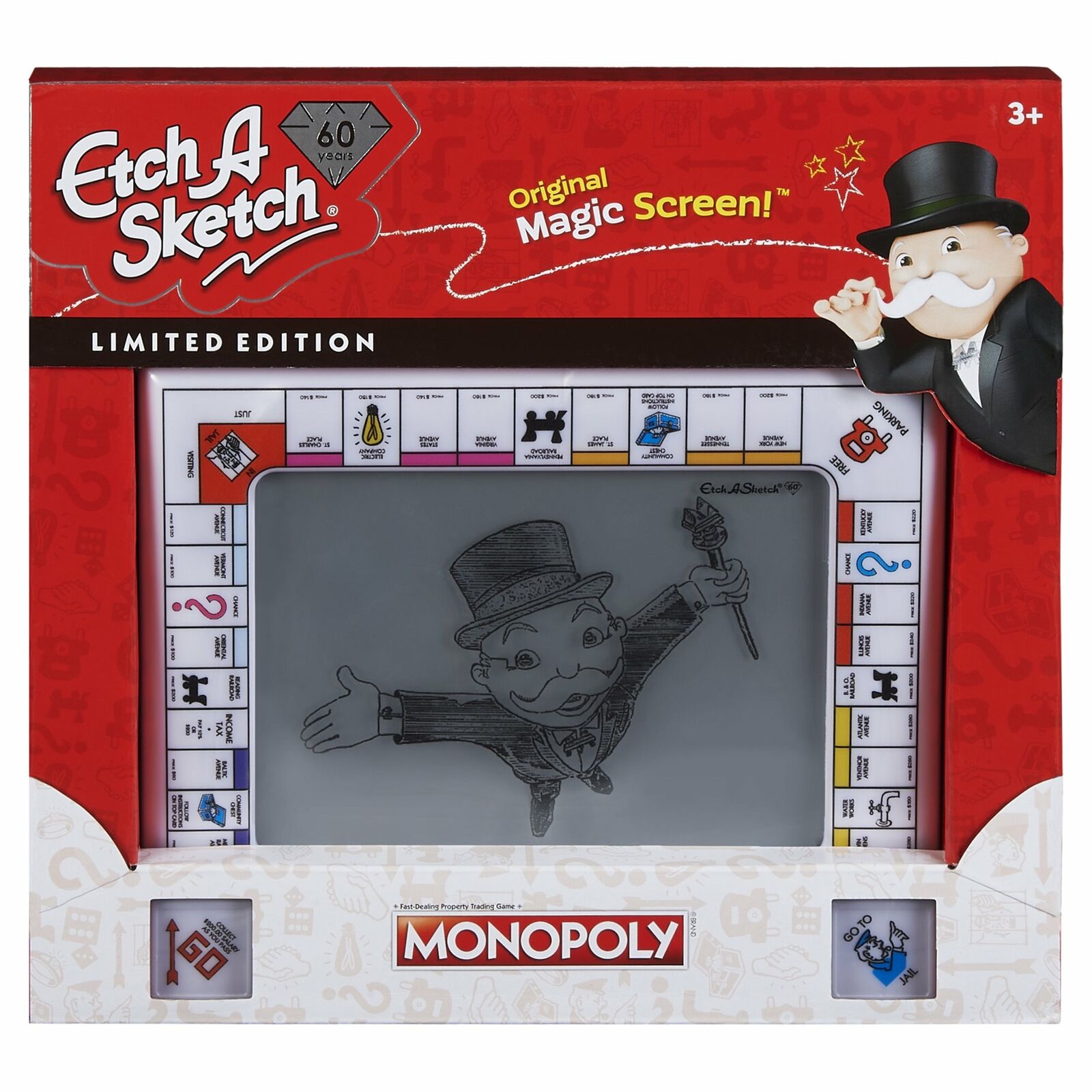Etch A Sketch Classic Monopoly Themed Drawing Toy with Magic Screen