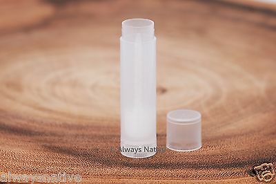 100 Bulk Brand New (empty) Natural Clear Lip Balm Tubes & Caps Containers No Bpa