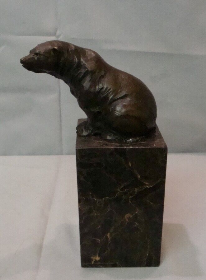 Statue Sculpture Bear Wildlife Art Deco Style Art Nouveau Style Bronze