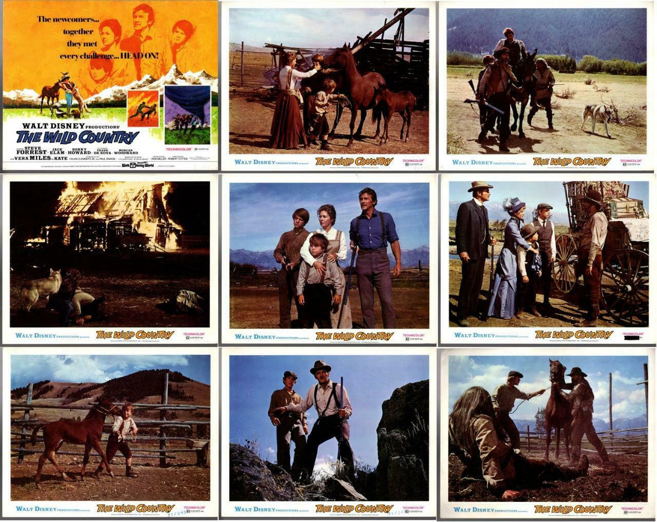 9 Lobby Cards 1971 Walt Disney THE WILD COUNTRY