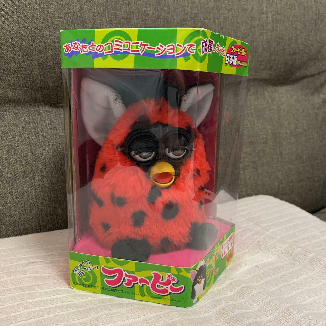 Tomy Furby Red & Black Doll Figure Plush Toy Japanese Version With Box Vintage