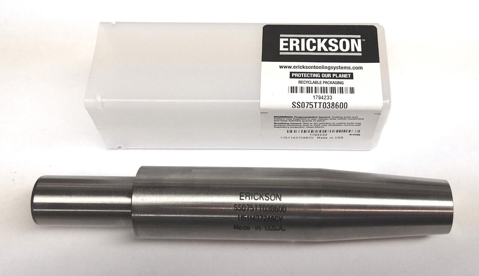 ERICKSON SS075TT038600 Tapping Adapter Coolant Through TAP Shrinker Tool