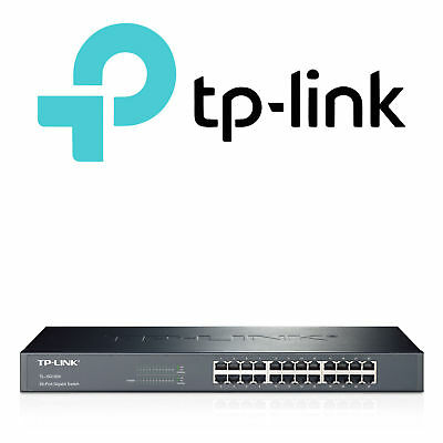 TP-LINK - 24 Port Gigabit Rack Mount Network Switch 10/100/1000 Mbps - TL-SG1024