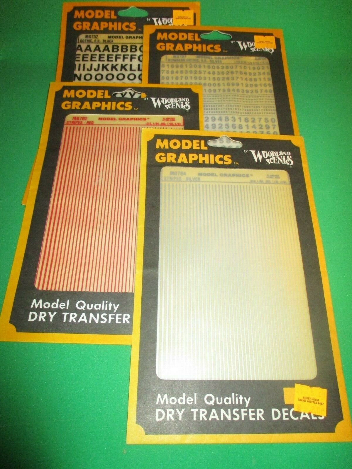Woodland Scenics Model Graphics Dry Transfer Decal 4 Sets Very Good !