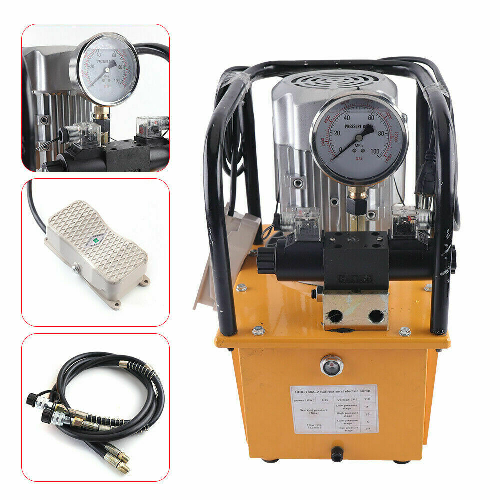 1 X Electric Driven Hydraulic Pump AC 110V 60HZ Double-acting, Solenoid Valve US