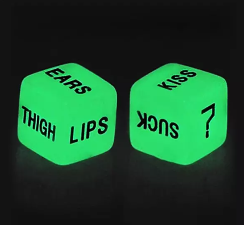 Glow in the Dark Sex Dice 4 Adult Love Games Kama Sutra Couples Gift UV Reactive